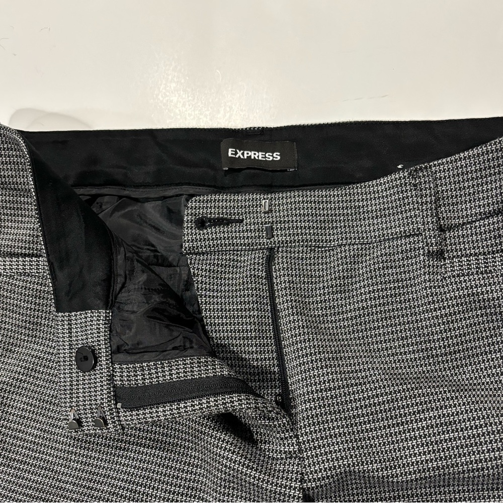 Express Editor Black Gray Houndstooth Pattern Mid… - image 6